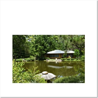 zen garden ecopop landscape photograph in houston tx park Posters and Art